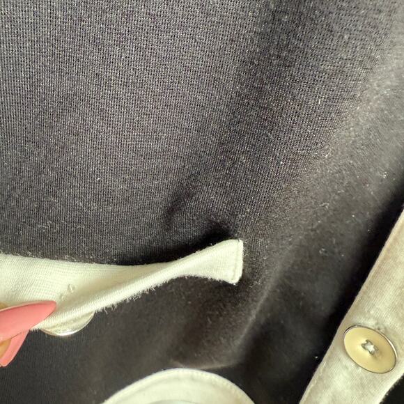 Covington sz M black white open button cardigan - Picture 6 of 9